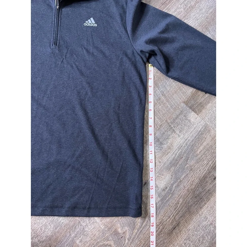 adidas Men's 3-Stripe Recycled Polyester Quarter Zip Pullover-Size Large TALL_4